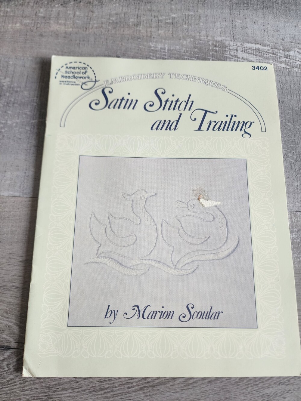 ASN Satin Stitch & Trailing Embroidery Techniques Leaflet #3402 Bin #50